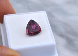 5.87 Carat Trillion Cut Rubellite Tourmaline