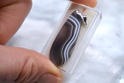 Amazing Agate Pendant with Sterling Silver Bale