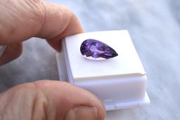 6.05 Carat Pear Cut Amethyst