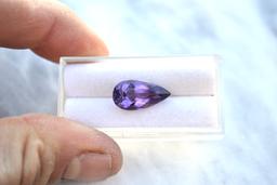 6.05 Carat Pear Cut Amethyst