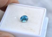 1.84 Carat Oval Cut Blue Zircon