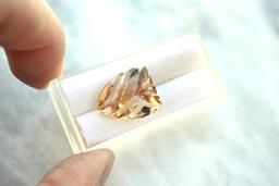 12.03 Carat Fine Fancy Cut Citrine