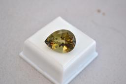 14.25 Carat Pear Cut Lemon Citrine