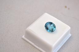 6.25 Carat Antique Oval Cut Swiss Blue Topaz