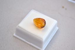 12.68 Carat Citrine Briolette