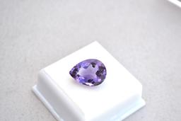 8.72 Carat Pear Cut Amethyst