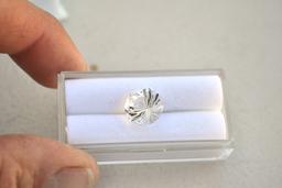 6.87 Carat Fancy Octagon Cut White Topaz