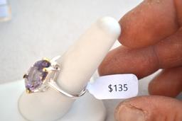 Amethyst Ring in Sterling Silver