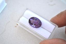 11.91 Carat Oval Cut Amethyst