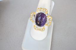 Amethyst Ring in Sterling Silver