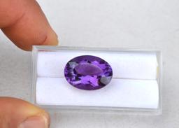 12.78 Carat Oval Cut Amethyst