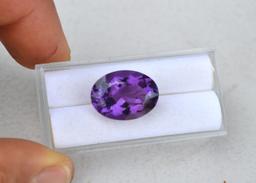 12.78 Carat Oval Cut Amethyst