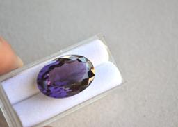 24.26 Carat Oval Cut Amethyst