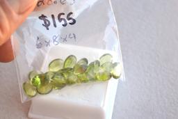 28.63 Carat Matched Set of Oval Cut Peridots