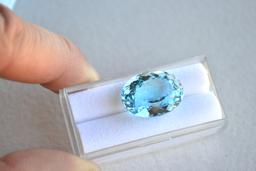 27.00 Carat Oval Cut Sky Blue Topaz