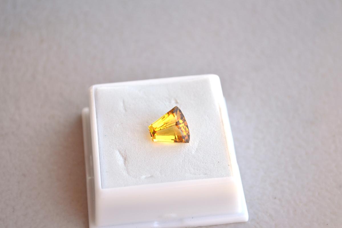 2.34 Carat Fancy Wedge Cut Heliodor