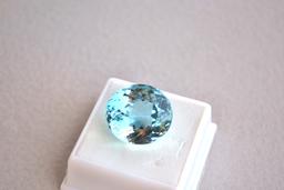 30.83 Carat Oval Cut Sky Blue Topaz