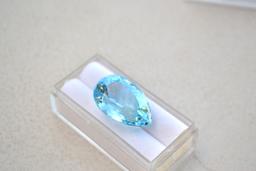 33.52 Carat Pear Cut Sky Blue Topaz