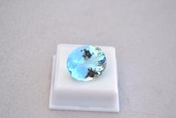 34.70 Carat Oval Cut Sky Blue Topaz