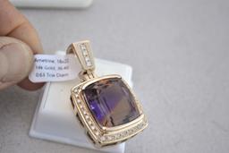 Ametrine Pendant in 14k Gold