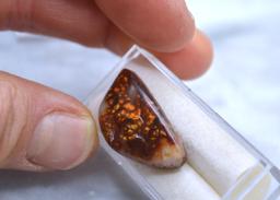 22.22 Carat Fine Fire Agate Cabochon