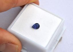 0.75 Carat Pear Cut Untreated Purple Sapphire