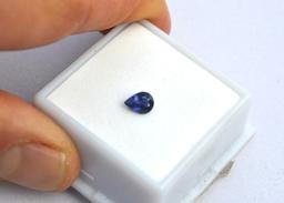 0.75 Carat Pear Cut Untreated Purple Sapphire