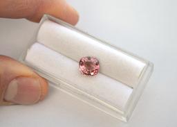 2.40 Carat Cushion Cut Pink Tourmaline