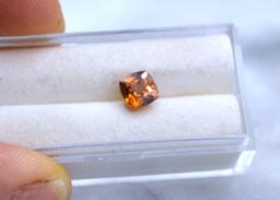 2.13 Carat Cushion Cut Beautiful Orange Zircon