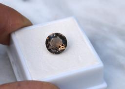 3.05 Carat Round Cut Smoky Quartz