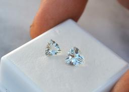 1.53 Carat Matched Pait of Green Amethyst