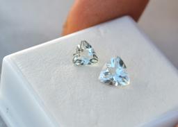 1.53 Carat Matched Pait of Green Amethyst