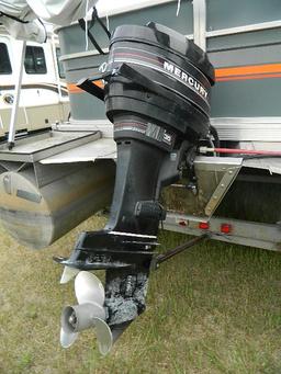 24' Suntracker Party Barge w/35 hp Mercury Motor & Trailer