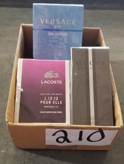 Designer Cologne (Versace / Lacoste / Gucci)