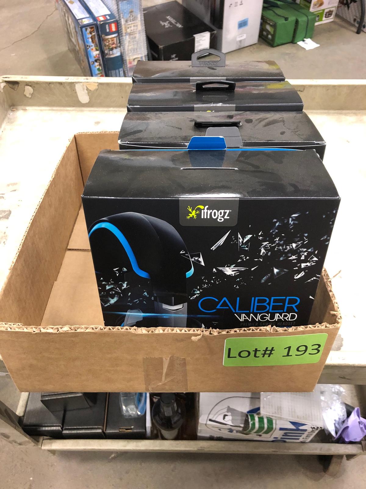 BOX OF (4) IFROGS CALIBER VANGUARD PREMIER GAMING HEADSETS
