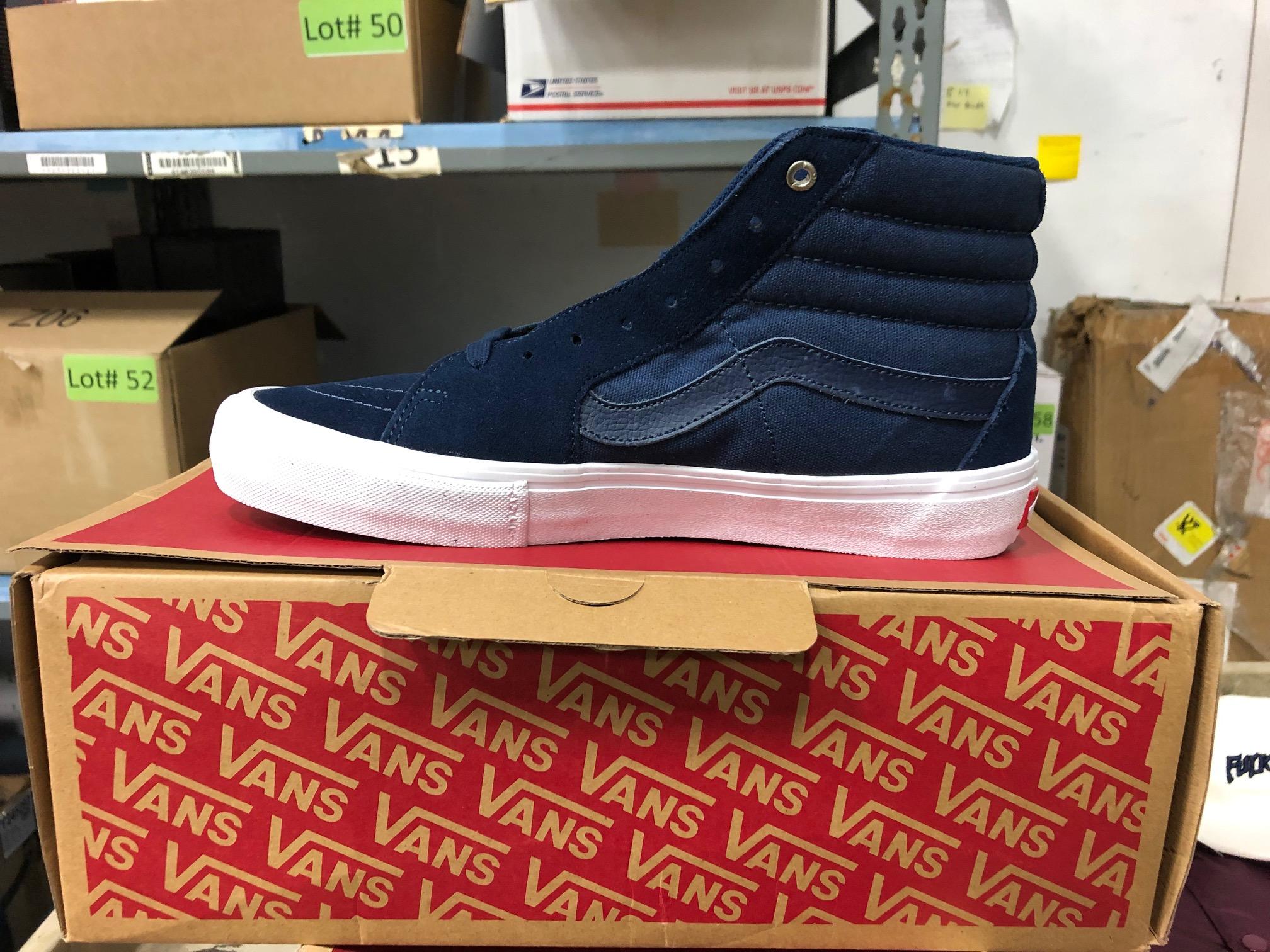 Box With 4 Pair Vans Shoes And A Thrasher Magazine Windbreaker