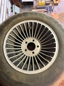 SET OF (4) ALUMINUM WHEELS WITH TIRES