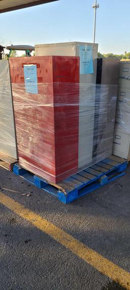 Pallet w/3-File Cabinets (210-f)