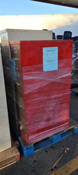 Pallet w/3-File Cabinets (210-f)