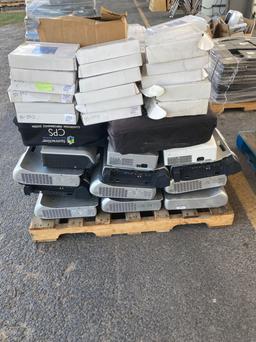 (27) Projectors, (26) Interweite Mobi, w/Headphones &(5) Bags of Calculators