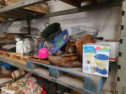 Lot w Household items, Dish Rack, Dishes, Lean Fat Grill (Shelf Not Included)