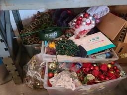 Lot w/Christmas Decor (Shelf Not Included)