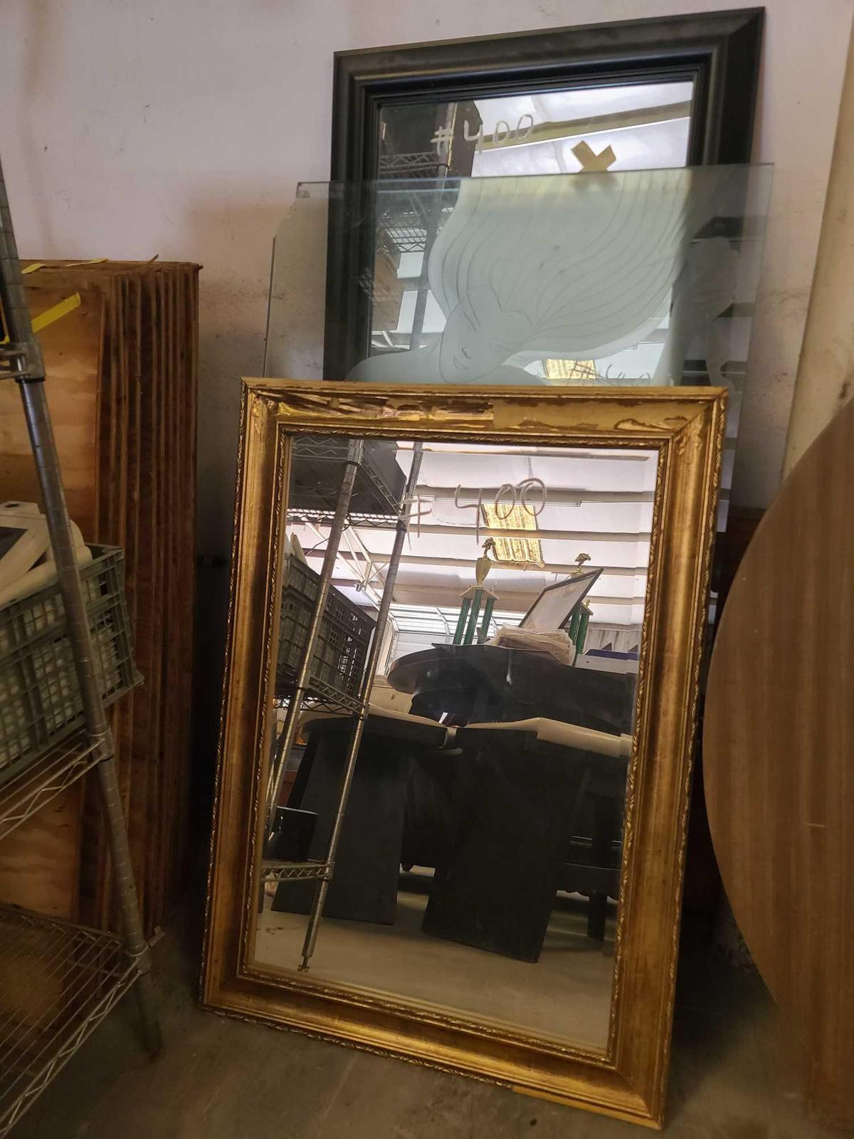 (2) Mirrors & (1) Glass Art