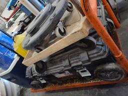 Lot With Misc Stuff, Moving Carts, Ice Chest & Husky Toolbox.
