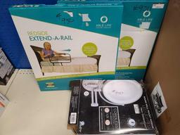 Lot w/medical Mattress, Mirror, Foot SPa & Bed Rail(Rack Not Included)