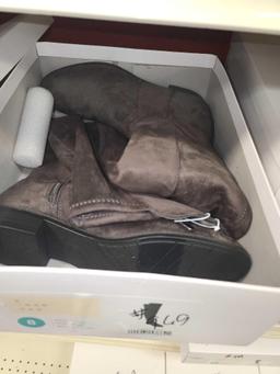 Group of Women's Breanna Over the Knee Riding Boots (Color Brown, Size 8)(Rack Not Included)