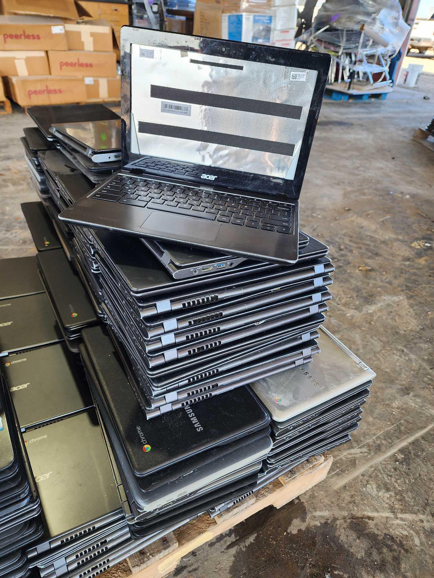 (1) Pallet of Assorted Laptops (Acer Chrome, Samsung, HP)