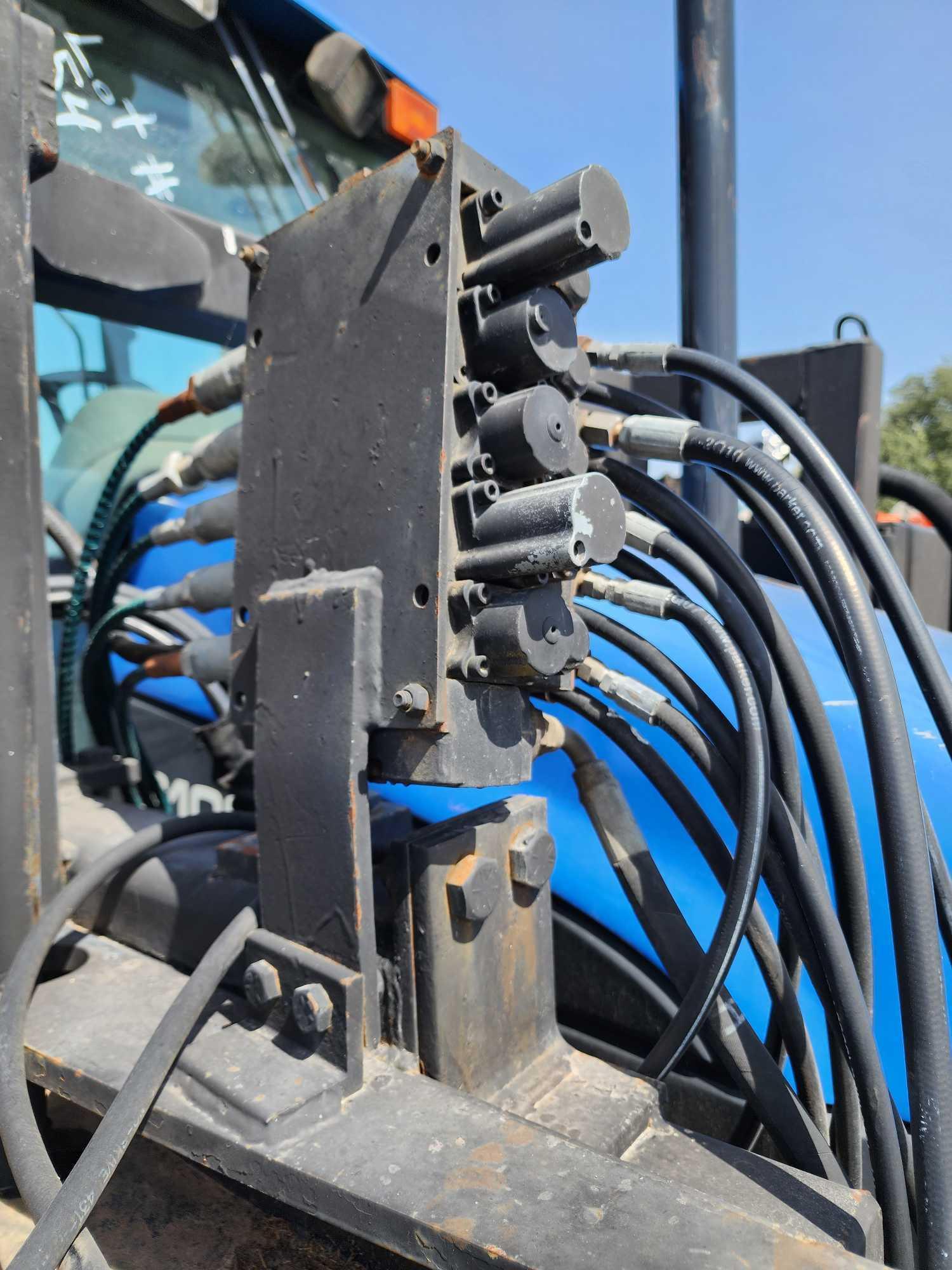 New Holland Model TS100 Tractor w/Shredder and Boom Attachment, Srl. #05418