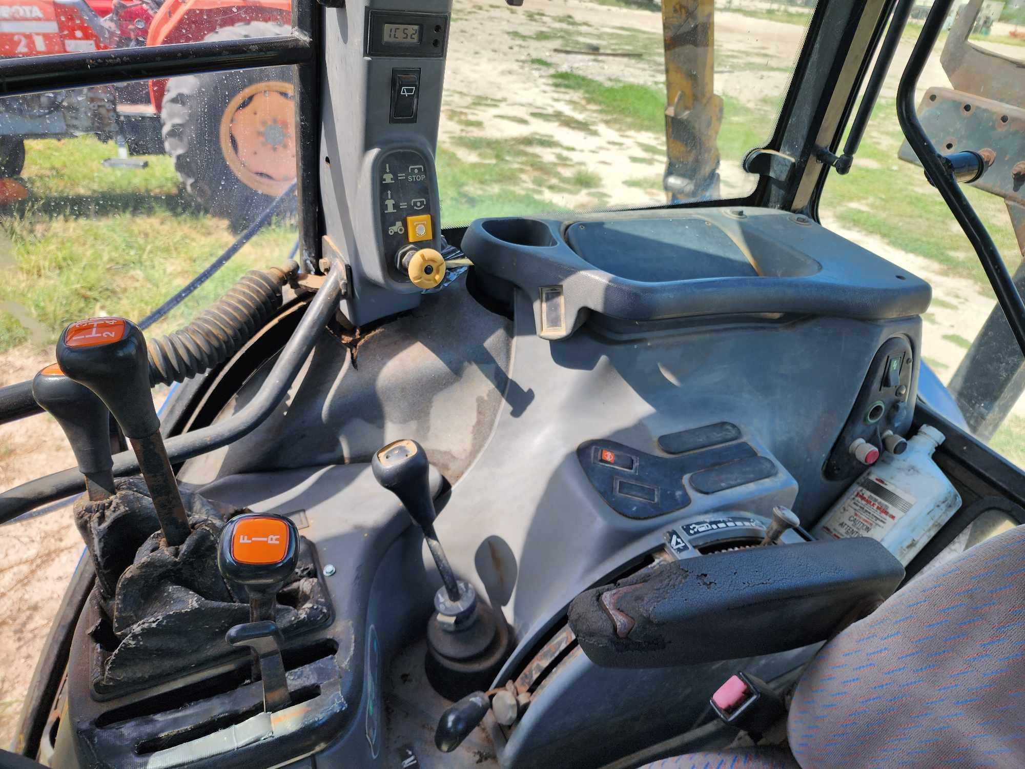 New Holland Model TS100 Tractor w/Shredder and Boom Attachment, Srl. #05418