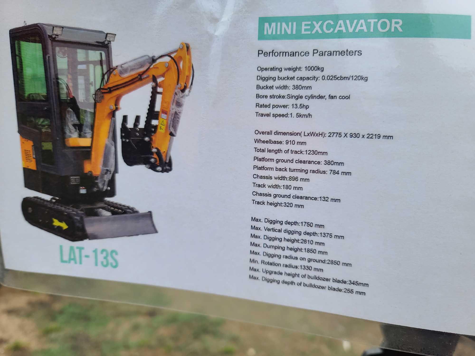 2023 Unused Lanty LAT-13S Crawler Excavator
